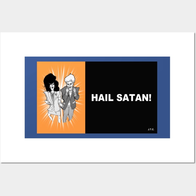 MR. SHOW: HAIL SATAN CHICK TRACT Wall Art by MattGourley